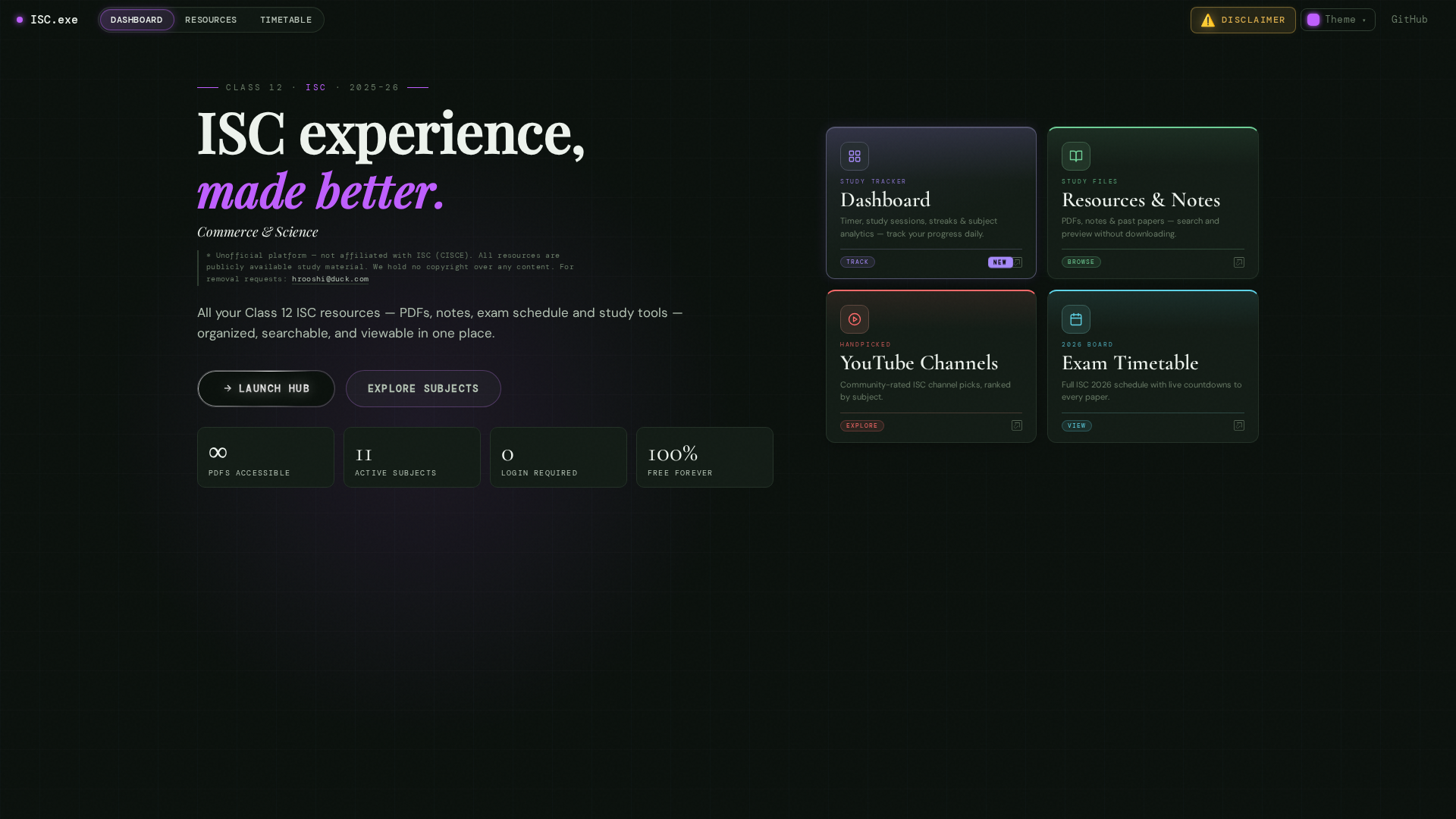 ISC.exe — Class 12 Resource Hub